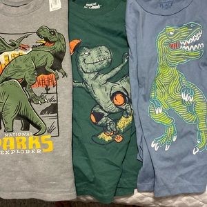 3 long sleeve Dino tees